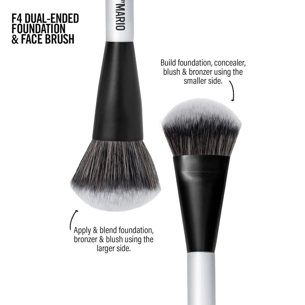 Makeup By Mario F4 Dual-Ended Foundation and Face Brush features