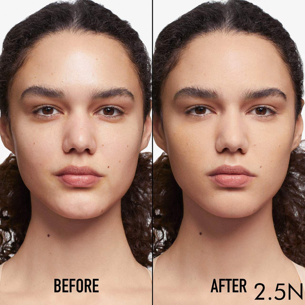 Dior Forever Skin Perfect Foundation Stick in 2.5N before after