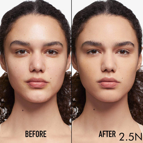 Dior Forever Skin Perfect Foundation Stick in 2.5N before after