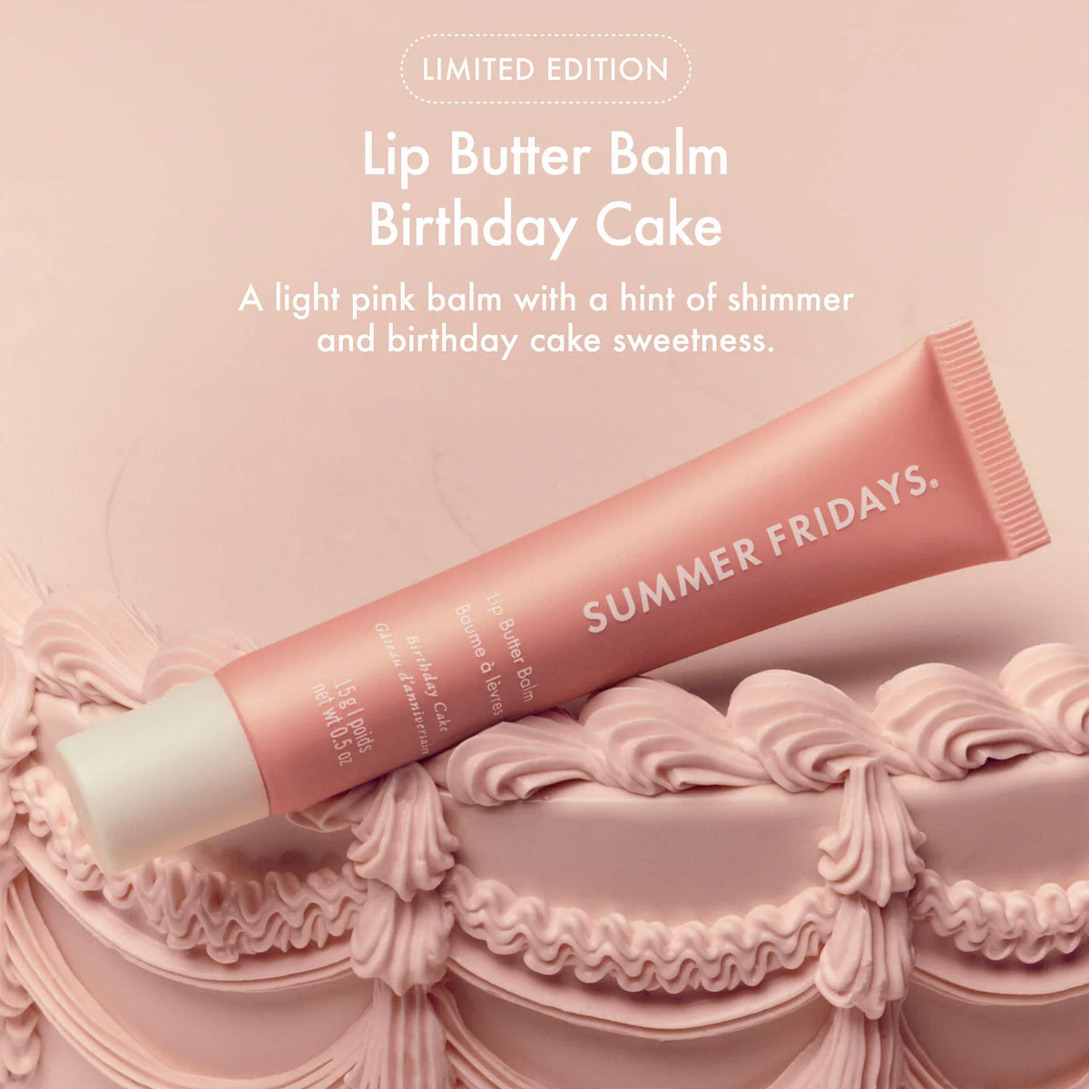 Lip butter balm in 'Birthday Cake' by Summer Fridays